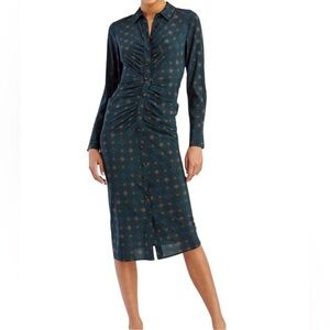 Elegant Green Patterned Dress